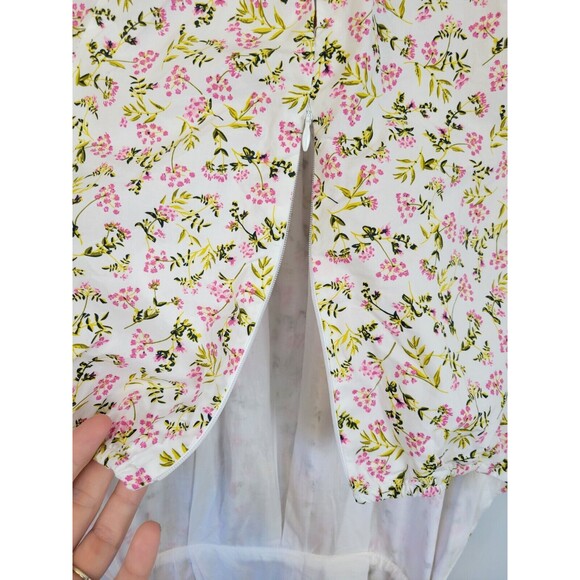 J. Crew Side-Cutout Cotton Poplin Dress Meadow Floral Size 10 - Picture 11 of 11